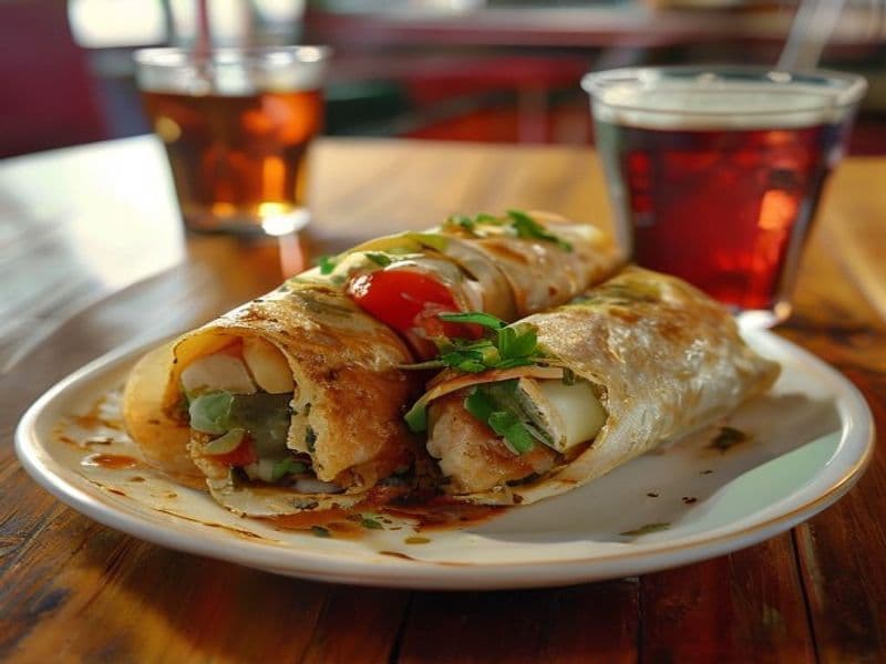 Egg Chicken Kabab Roll