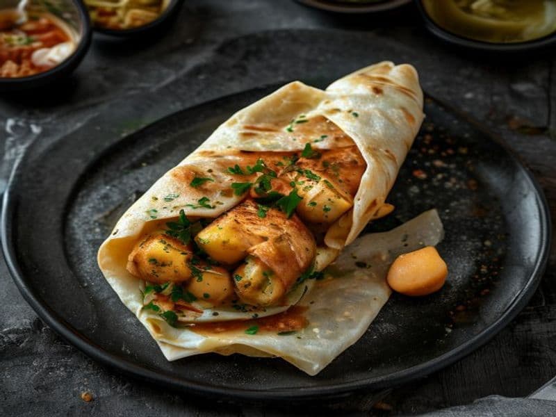 Egg Paneer Roll