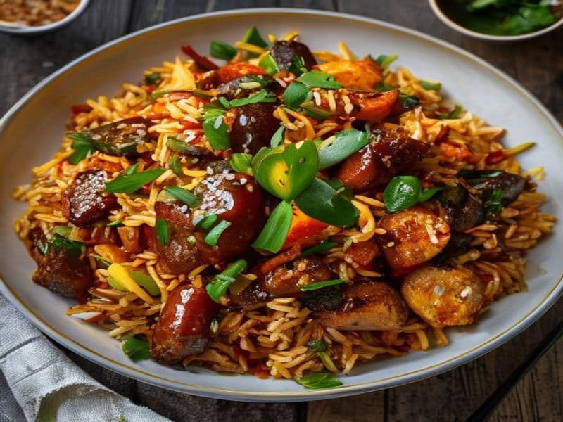 Schezwan Egg ChickenFried Rice (Mixed)